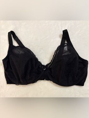 Chantelle Black Lace Underwire Bra Size 38 DDDD